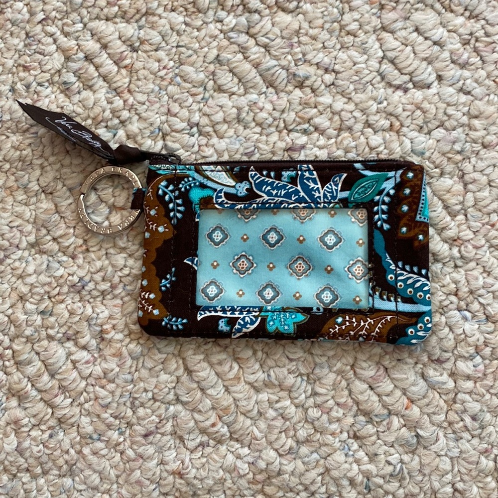 Vera Bradley Zip ID case- Java Blue